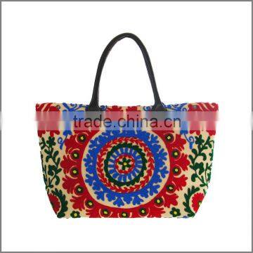 Women handbag tote indian handmade suzani handbag messenger bags tote shopping bag shoulder bag canvas shoulder bag women bags