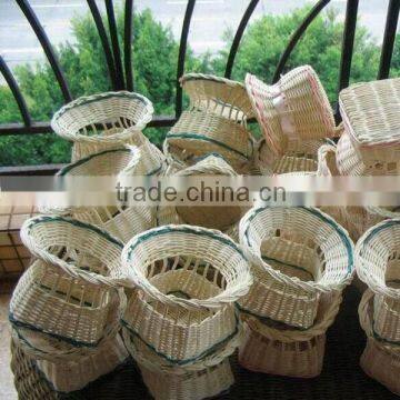 Handmade Bouquet Decoration Rattan Basket photo-3
