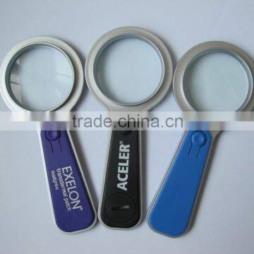 plastic pocket magnifier with led light for promotion