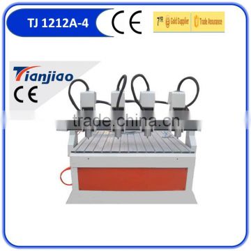 Four heads CNC router Advertising router machine 1212