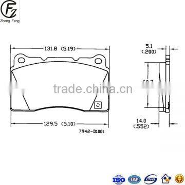 AUTO BRAKE PADS, HIGH QUANTY BRAKE PAD Safe enviromental auto parts non asbestos brake pad