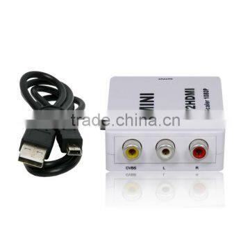 China Manufacture Mini RCA AV converter to hdmi out 1080p