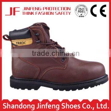 nubuck leather/crazy horse leather/smooth leather rubber oursole steel toe Goodyear welted safety boots for workers