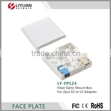 LY-FP124 Fiber Optic Mount Box For 2pcs SC or LC Adapter