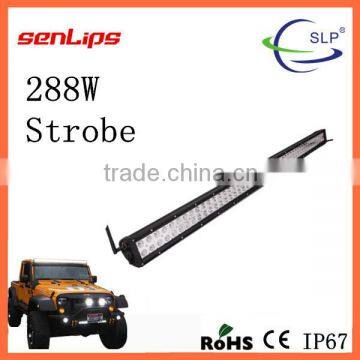 wholesale 288W LED Strobe Light Bar double rows voltage 12/24V led light bar for suv truck offroad tractor