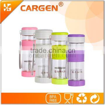 Customized Large Mouth Glass Tea Infuser Water Bottles photo-4