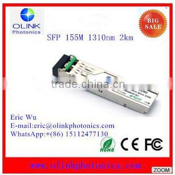 China 100% Compatible Cisco SFP 155M 1310nm 2km LC With DDMI Function Optical Transceivcers
