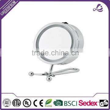 Metal Round Desktop Mirror LED Double Makeup Mirrors