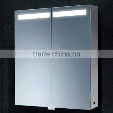 European style Fluorescent Electric Aluminum Mirror Cabinet for Bathroom lighted