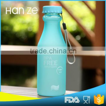 Hot selling creative portable plastic bottle glass tube bottle