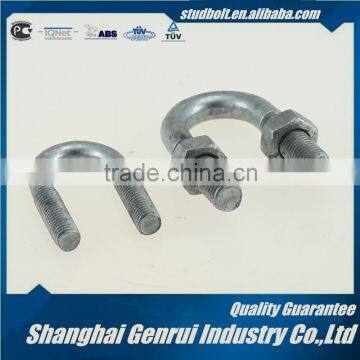 DIN Gr 4.8 8.8 grade carbon steel Zinc plated U Bolt with 2 nuts