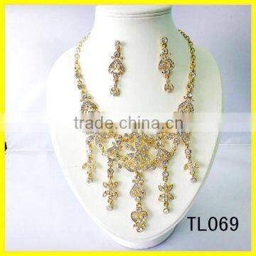 18kgp arabic bridal jewelry sets imitation gold necklace oem jewelry