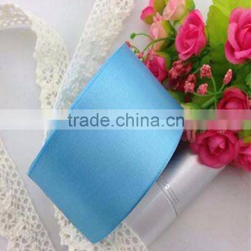 wholesale 5omm width Island blue 100% polyester fabric satin ribbon, ribbon rolls