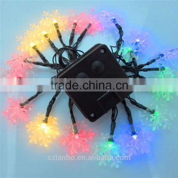 2016 new 20 LED Solar Power Snowflake Garden String Lights Lamp For Christmas