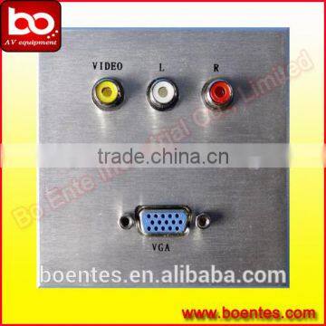 86*86 Wall Mount Hotel AV Plate Socket With HDMI/VGA/USB/Audio/Video/Data for AV Solutions photo-3