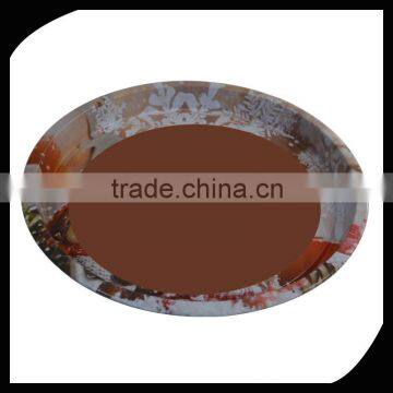 Shanghai factory tray tin/Fashion design serving tray Tin Box / promotional tin with golden color