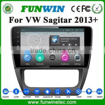 Funwin android 4.4.2 car headrest dvd player For VW SAGITAR support 3G BT WIFI DVR MP3/4 USB GPS function