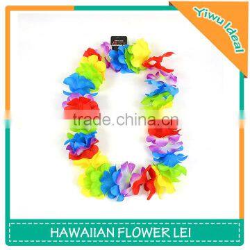 Rainbow Polyester Flower Garland Hawaiian Graduation Leis