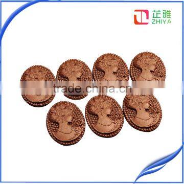 Sell Hot Attractive Resin Lady Cameo,loose Falt Back Resin Cameos for Accessories photo-5