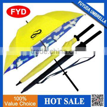 2016 Blue Sky American Custom Made Umbrella,shoulder Samurai Sword Umbrella,Double Canopy Golf Umbrella