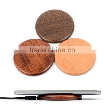 Wood adaptive QI fast wireless charger for samsung note 5 s6edge+ s7 s7edge