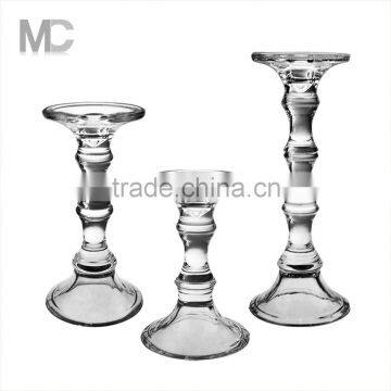 Wholesale Bamboo-shaped Long-stemmed Crystal Glass Candle Holder