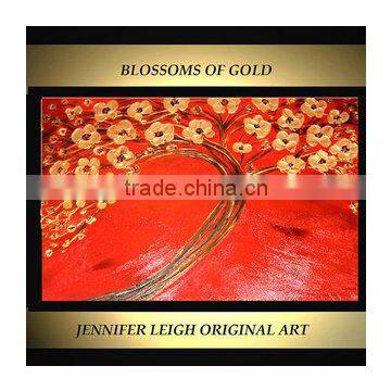 Handpainted Abstract palette knife Flowers Oil Painting For Bedroom Painting 51821
