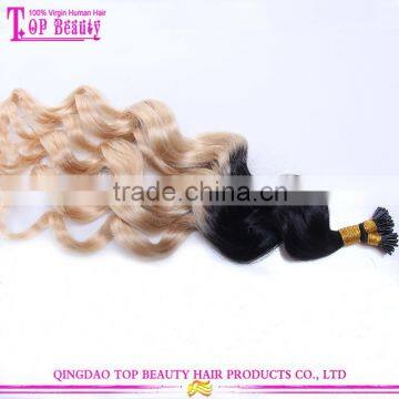 Hot Selling I Tip Brazilian Hair Extension #1b #22 i Tip Hair Extension Kinky Curly photo-4