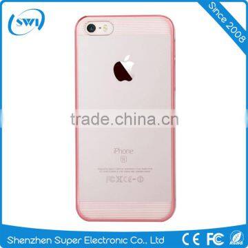 Anti-scratch and Shock Resistance PC Transparent Phone Cover Case For IPhone 5 SE 6 6S Plus photo-2