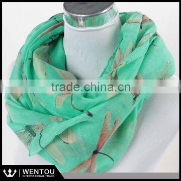 Spring New Arrival Fashionable Dragonfly Voile Beach Scarf