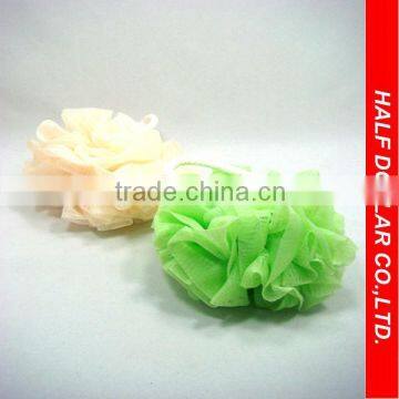 bath sponge with rope/bath net sponge ball/mesh bath sponge