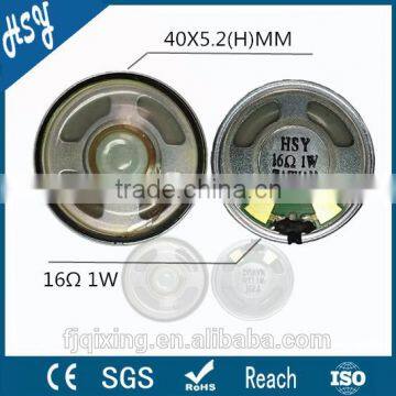 Top sale waterproof 40mm 1w 16ohm transparent cone speaker