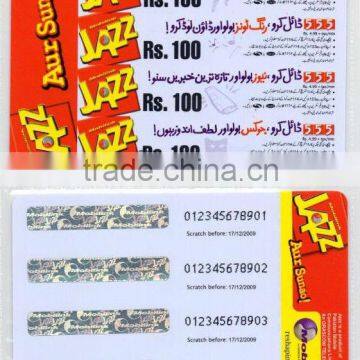 Low-cost EM4305 Inkjet Scratch-off PVC Cards