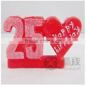 Wholesale 25TH BIRTHDAY CANDLE - RED Party Cake Candles