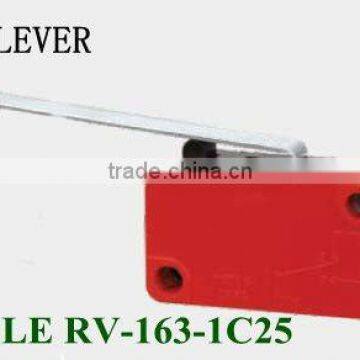 RV tactile micro switch with long lever 16A RV-163-1C25