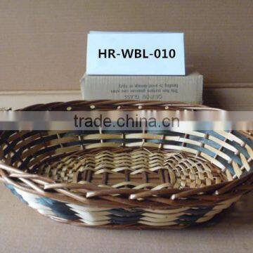 willow made egg shape handled fruit basket