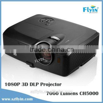 High Brightness 7000 ANSI Lumens 1080P 1920X1080 digital big cinema DLP Full 3D Projector