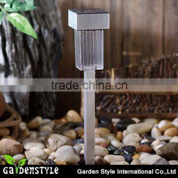 solar lawn light stainless steel material, on/off switch control white light, patio pathway led landscape light