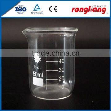 High quartz clear quartz 50ml beaker