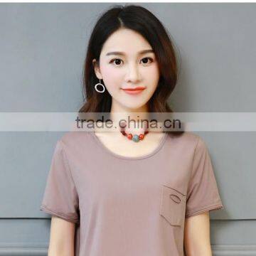 Loose Pure Color Coat Joker T-shirt photo-3