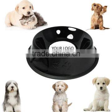 Embossed Non-Tip Stainless Steel Dog Bowl, Black