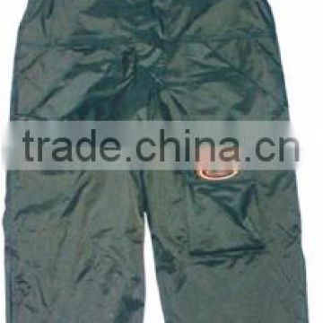 nylon pvc polyester taffeta lining waterproof breathable fishing trousers