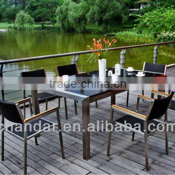 stainless steel table granite top sectional set