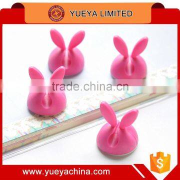 Cute Rabbit Ears Shaped usb earphone cable line winder packager of 4pcs-red