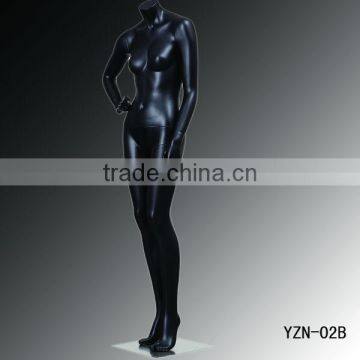 Latest adjustable window display black headless petite sexy female mannequin