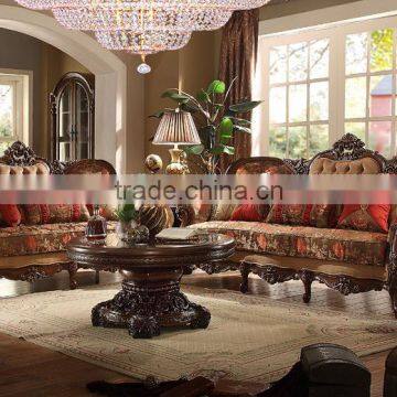 American Style Living Room Fabric Sofa/Antique Living Room Sofa Set (MOQ=1 Set) photo-3