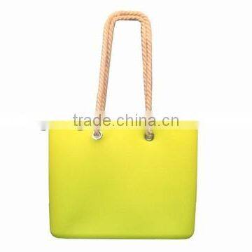 Silicone Beach Handbag With Cotton Rope Handle&Silicone Beach Style Handbag&silicone Beach Bag photo-5