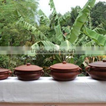 Terracotta clay Cooking Pot with Handle