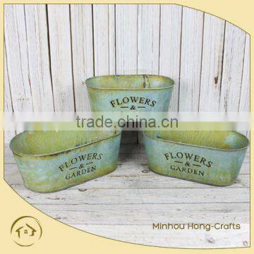 hot sales metal zinc green flower planters for garden