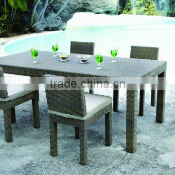 Rattan Bench Restuarant Dining Table and Chair